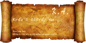 Král Alfréda névjegykártya
